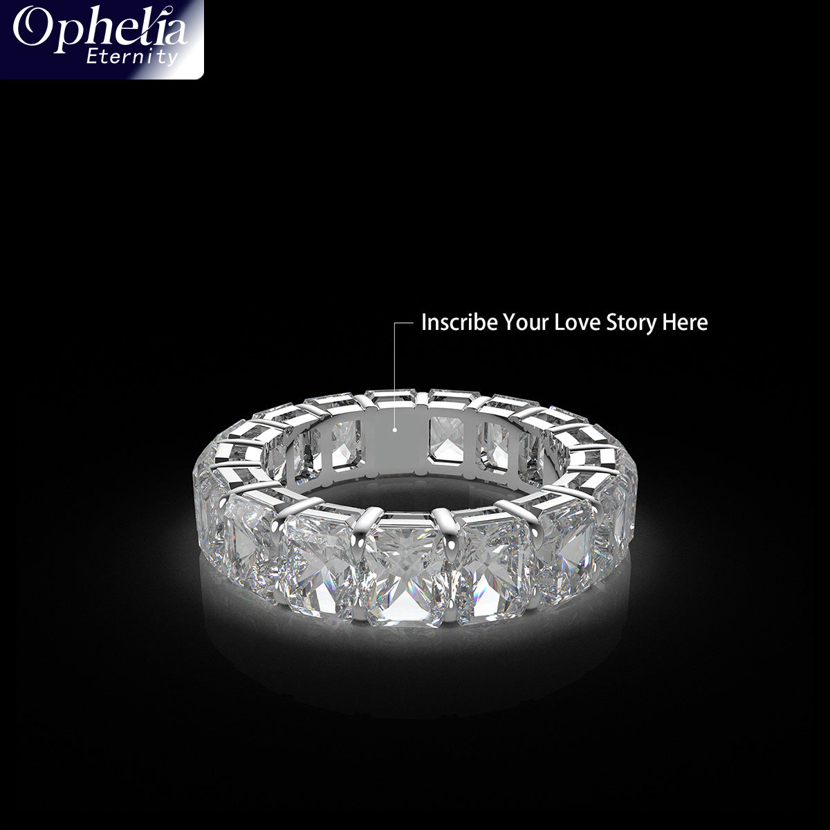 Ophelia Eternity 3.6 Carat (ctw) LAB GROWN Diamond Vintage Engagement Platinum Ring Wedding Ring for Women, Eternal Covenant Full Diamond Round Ring, Luxury Ring for Women (Clarity VVS1-VVS2)