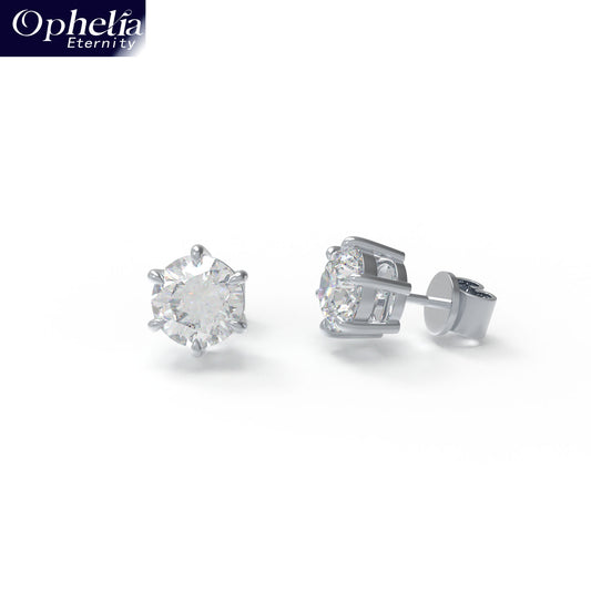 Lab - Grown Diamond Stud Earrings, 0.5CT/1CT Each, 9K/14K/18K Gold (White/Rose/Yellow) & Platinum, Ideal for Daily Wear, Gifting on Anniversaries, Holidays, etc.
