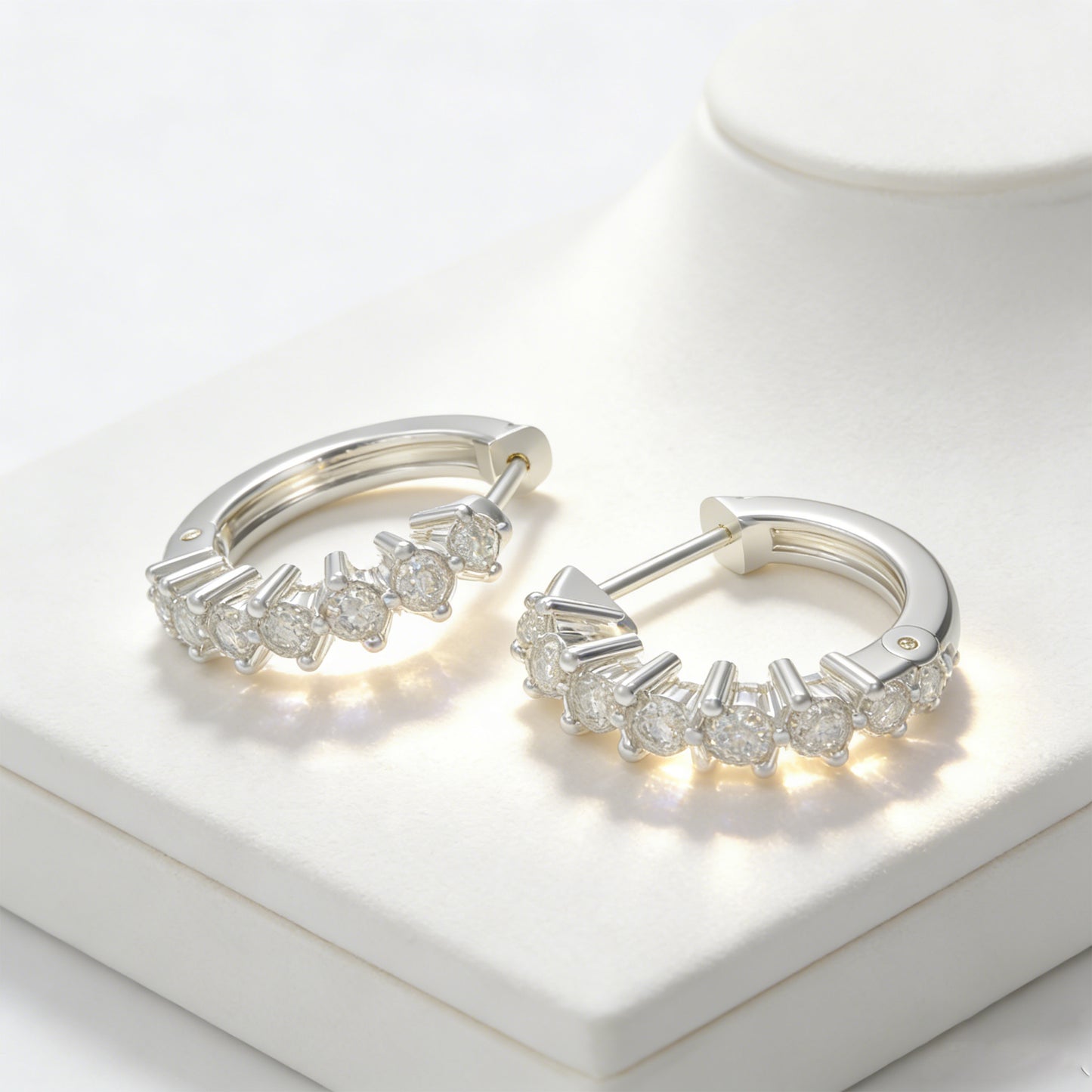 925 Sterling Silver Moissanite Earrings, 1CT Diamond-like Sparkle Gift Earrings