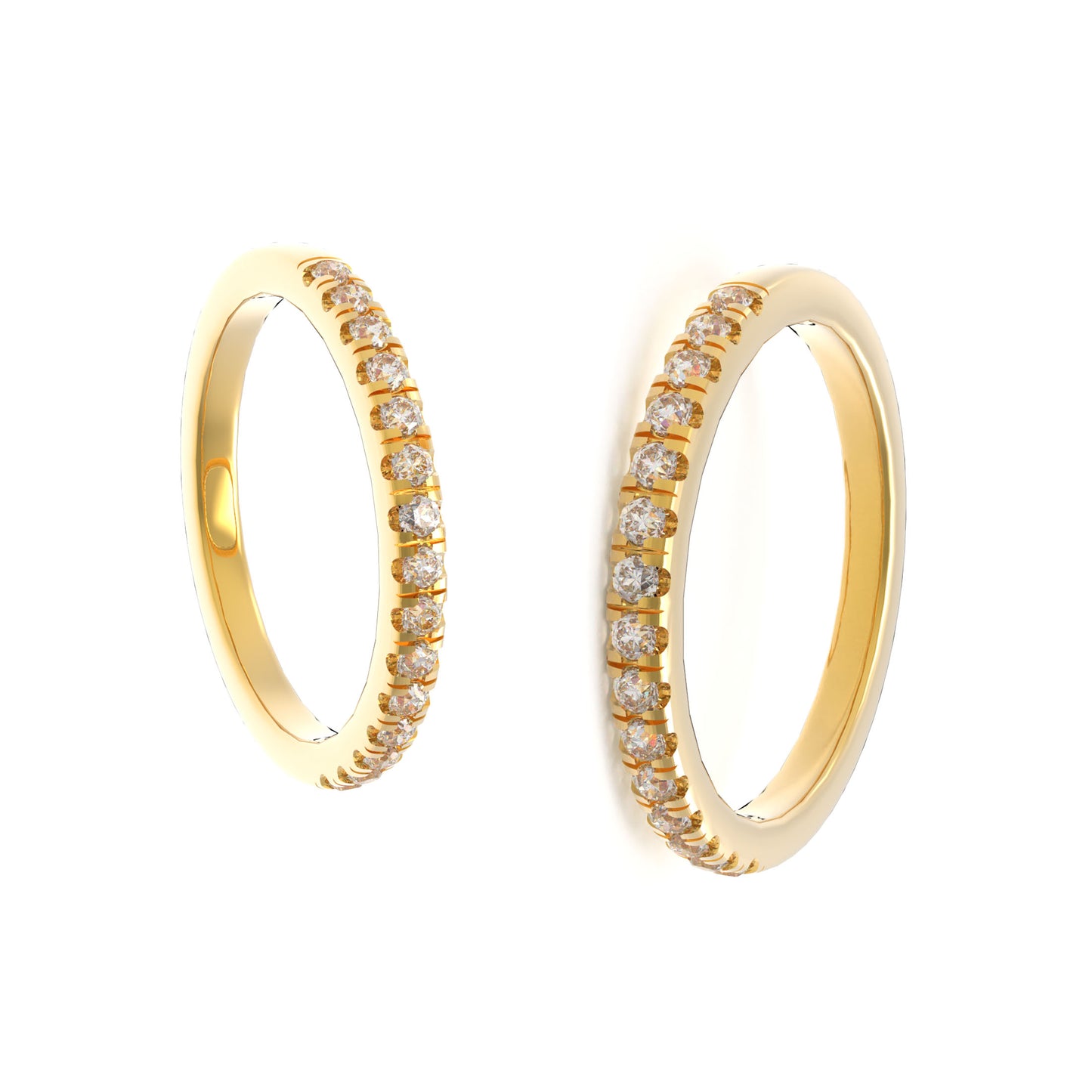 Ophelia Eternity [Multiple Materials Available] Lab - Grown Diamond Ring, Luxury Diamond - Row Ring with 9K/14K/18K Yellow Gold Options