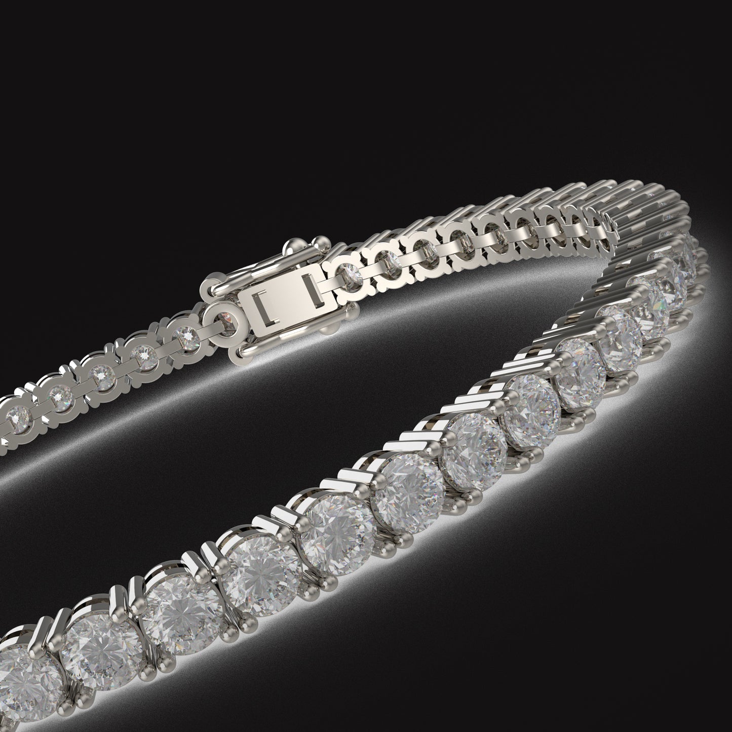 Ophelia Eternity 4-10ct 14K Gold Lab-grown diamond Tennis Bracelet, 4-Prong, D-VVS2/SI1 - Free Engraving