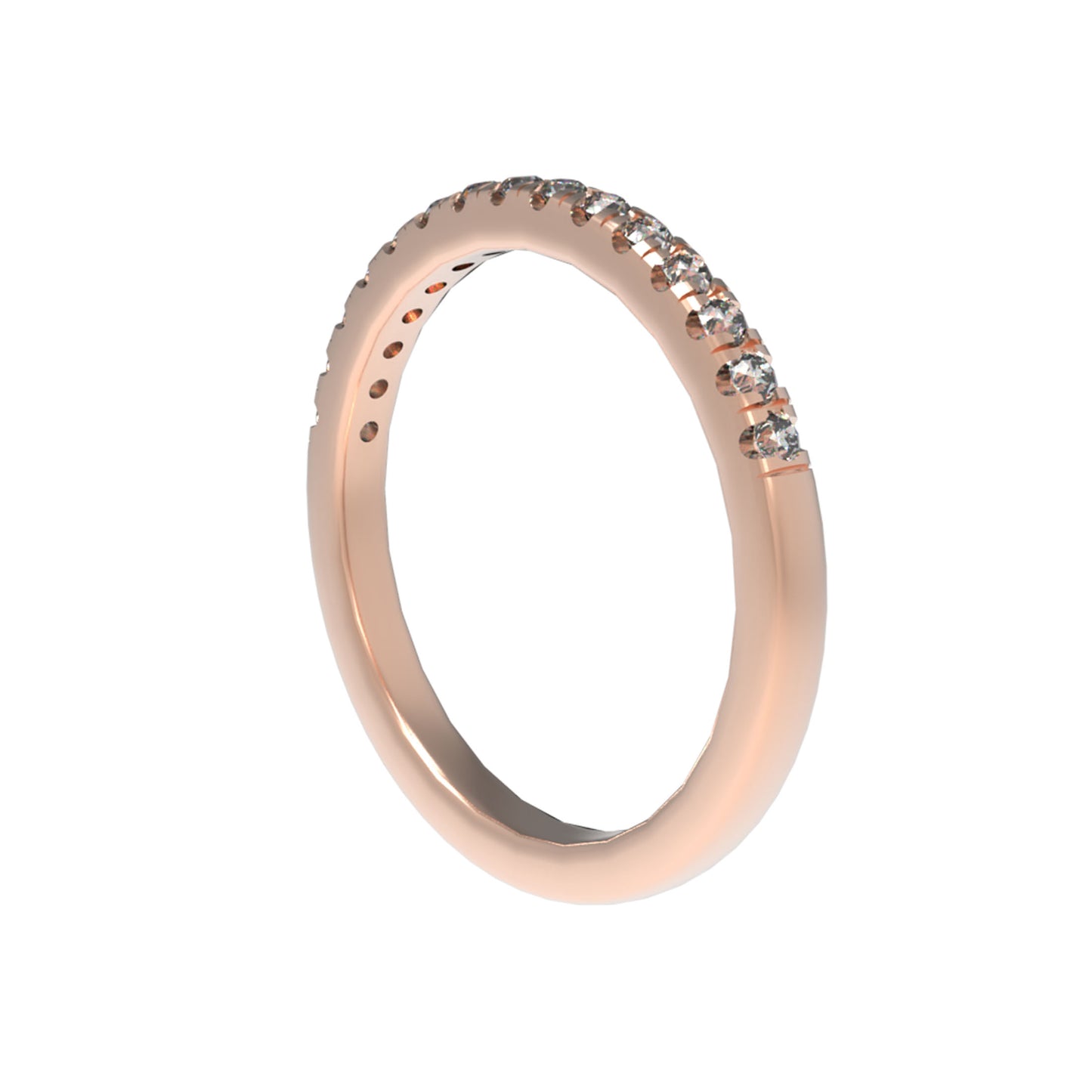 Ophelia Eternity [Multiple Materials Available] Lab - Grown Diamond Ring, Luxury Diamond - Row Ring with 9K/14K/18K Rose Gold Options