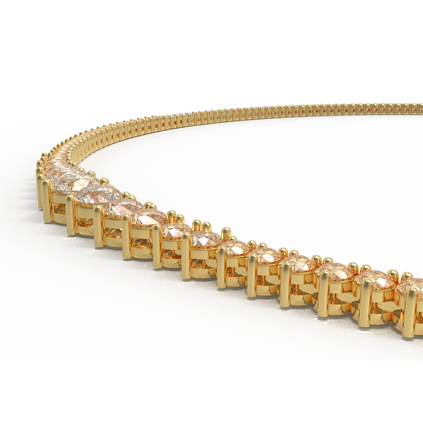 Lab-Grown Diamond Necklace, 8ct/10ct D-E Color VVS1-VVS2, 10K/14K Yellow Gold, 16 Inch Anniversary & Wedding Gift for Women