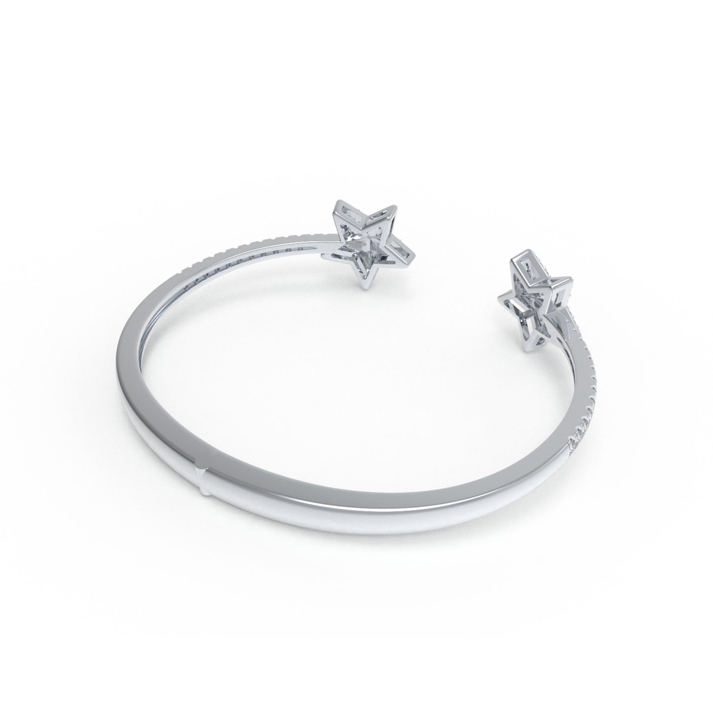10K/14K White Gold Or 950 Platinum 5-Star Bracelet with 128 Lab-Grown Diamonds (VVS1-VVS2, D-E) | Stackable Fine Jewelry Gift for Women, Anniversary, Mother's Day, Christmas