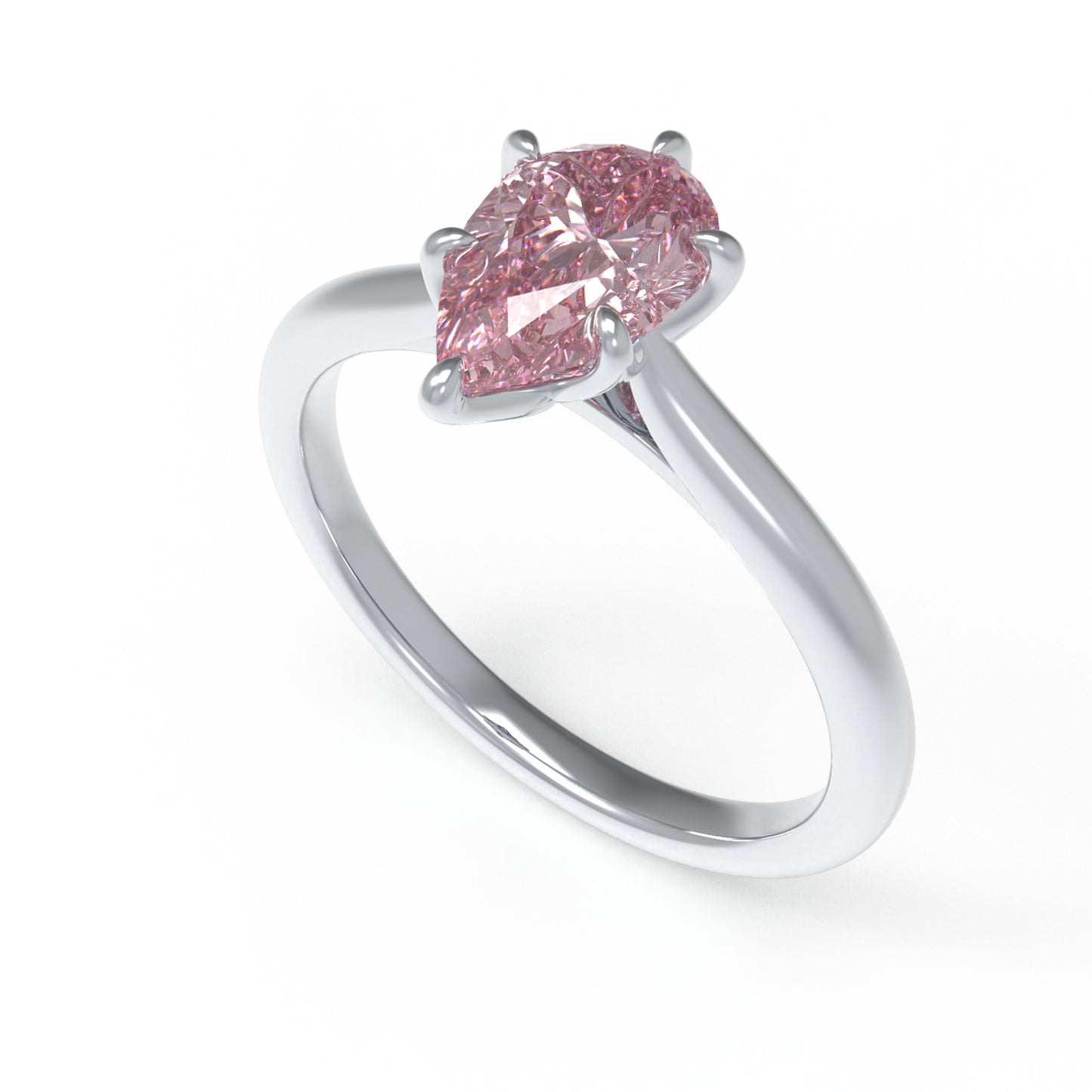 2ct Lab-grown Pink Sapphire Ring 10K/14K White Gold & 950 Platinum | Anniversary Engagement Wedding Gift