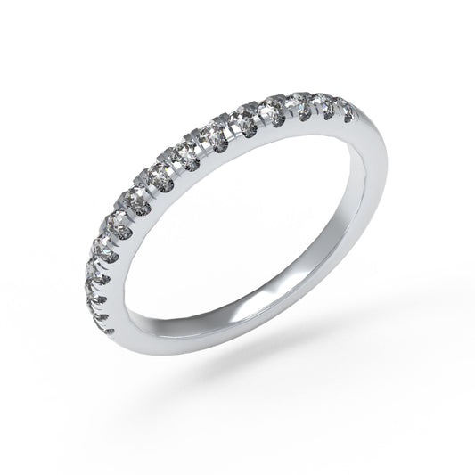 Moissanite Stackable Ring for Women - 925 Sterling Silver, 15 Stones (0.3ct/0.6ct/1ct) - Gift for her