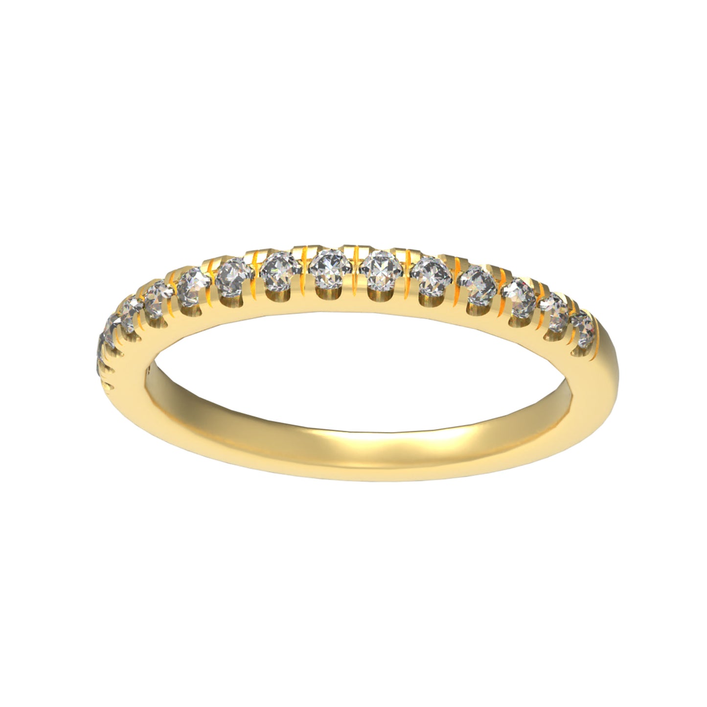 Ophelia Eternity [Multiple Materials Available] Lab - Grown Diamond Ring, Luxury Diamond - Row Ring with 9K/14K/18K Yellow Gold Options