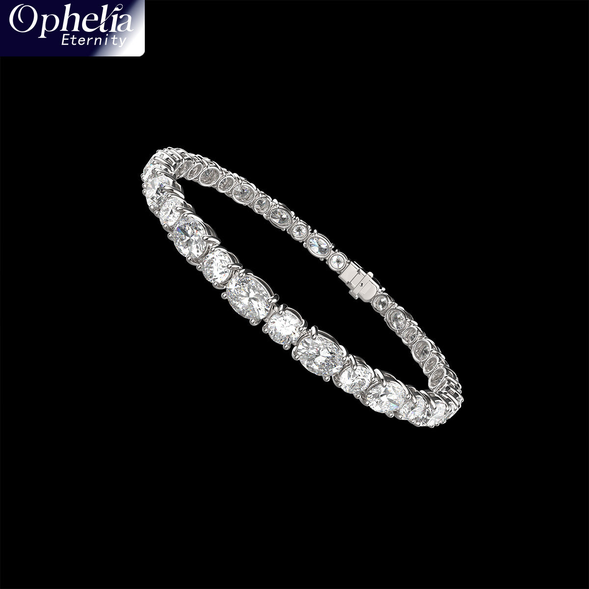 Ophelia Eternity Handmade 925 Silver Moissanite Tennis Bracelet for Women | 4-10 Carats | 33-Stone Elegant Jewelry | Free Engraving & Gift Box