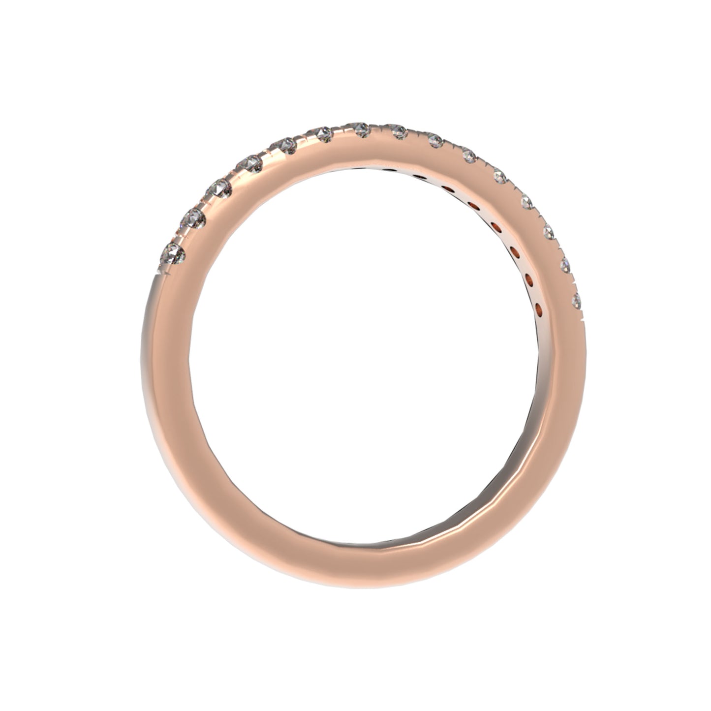 Ophelia Eternity [Multiple Materials Available] Lab - Grown Diamond Ring, Luxury Diamond - Row Ring with 9K/14K/18K Rose Gold Options
