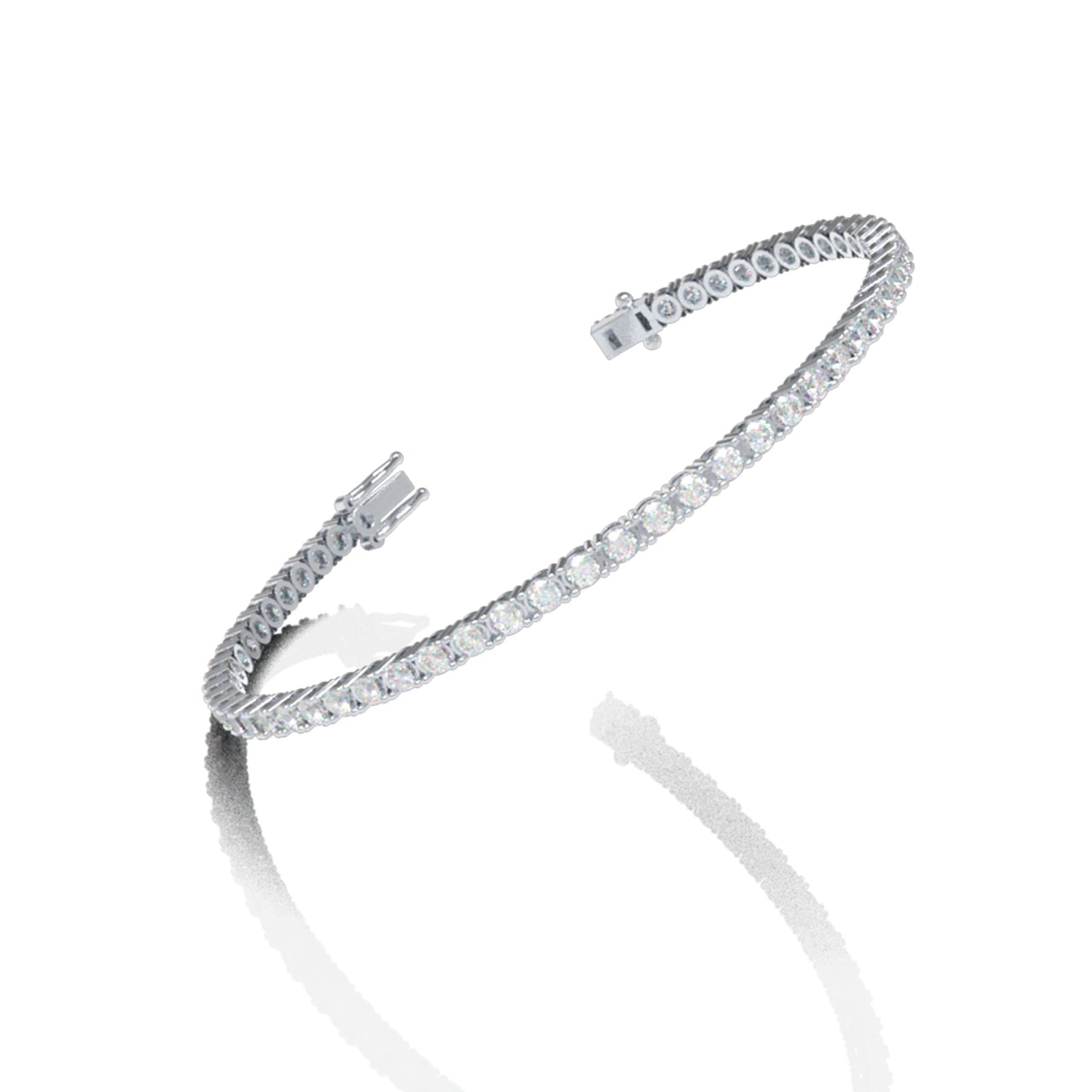 Handmade 6ct/8ct/10ct Lab-Grown Diamond Tennis Bracelet - 10K/14K White Gold & Platinum, 4-Prong, D-VS2/SI1, Free Engraving