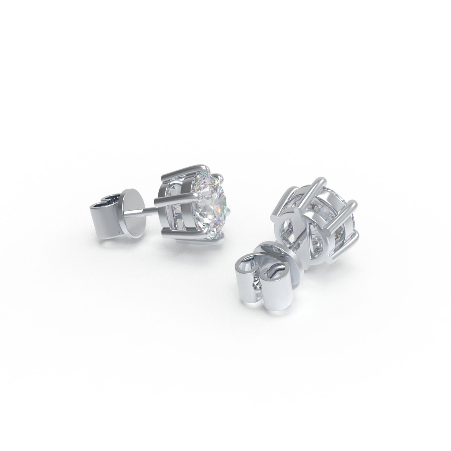 Moissanite Stud Earrings in 925 Sterling Silver, Ideal for Daily Wear, Gifting on Anniversaries, Holidays, etc.