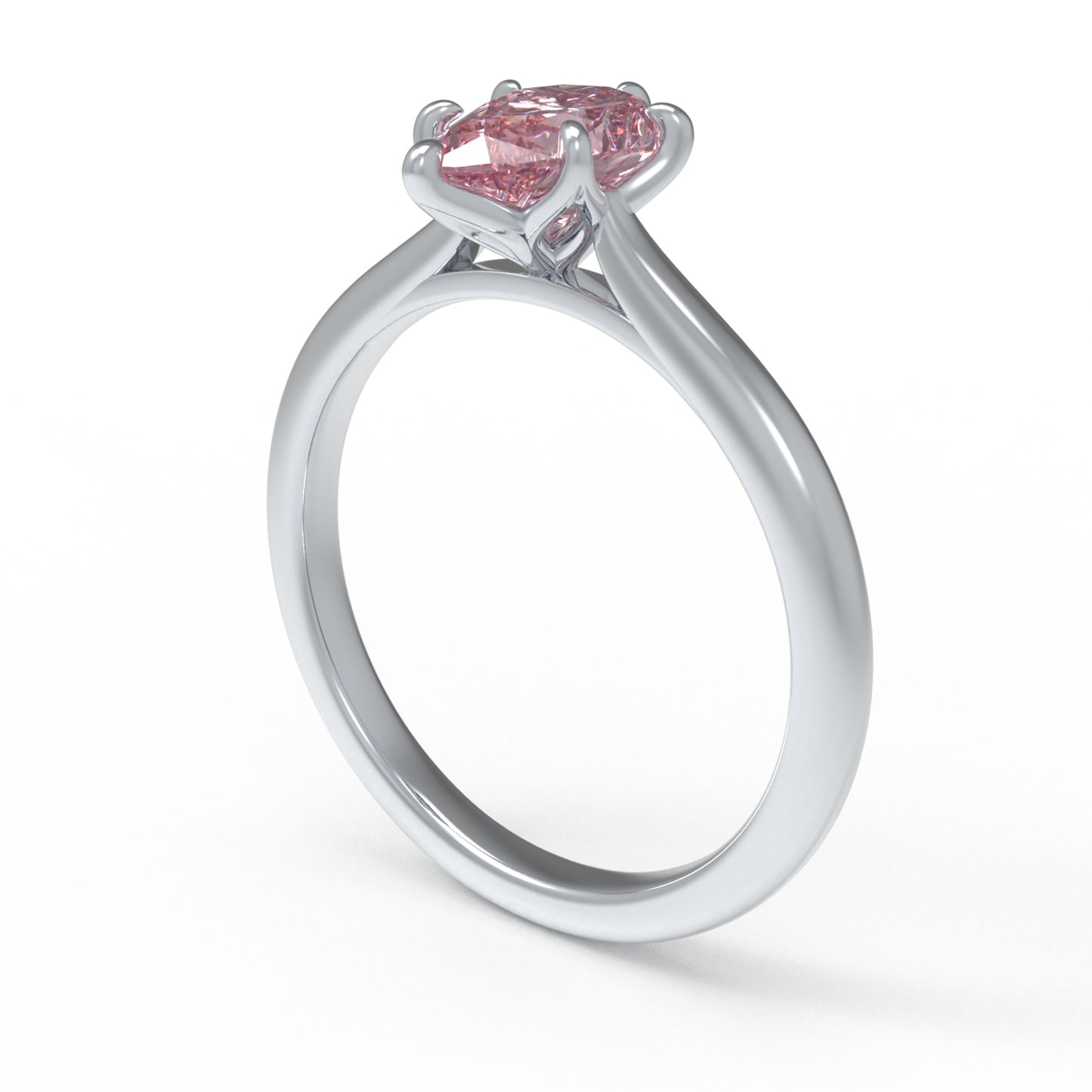 2ct Lab-grown Pink Sapphire Ring 10K/14K White Gold & 950 Platinum | Anniversary Engagement Wedding Gift