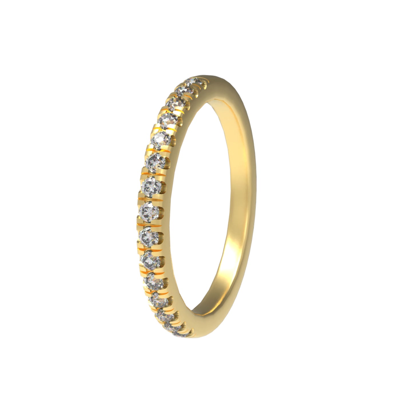 Ophelia Eternity [Multiple Materials Available] Lab - Grown Diamond Ring, Luxury Diamond - Row Ring with 9K/14K/18K Yellow Gold Options