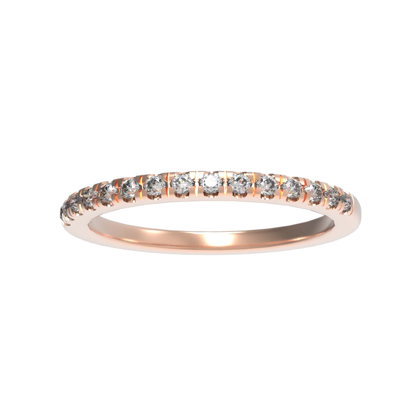 Ophelia Eternity [Multiple Materials Available] Lab - Grown Diamond Ring, Luxury Diamond - Row Ring with 9K/14K/18K Rose Gold Options
