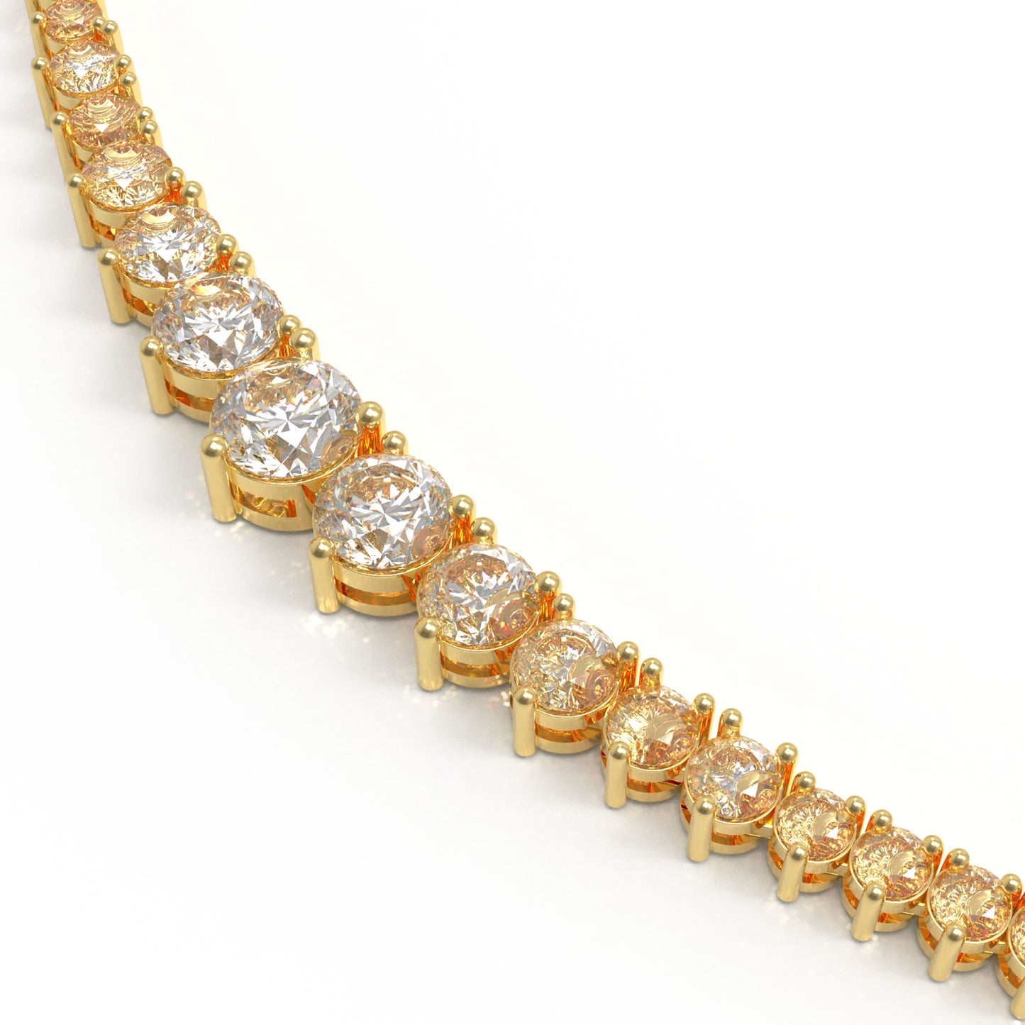 Lab-Grown Diamond Necklace, 8ct/10ct D-E Color VVS1-VVS2, 10K/14K Yellow Gold, 16 Inch Anniversary & Wedding Gift for Women