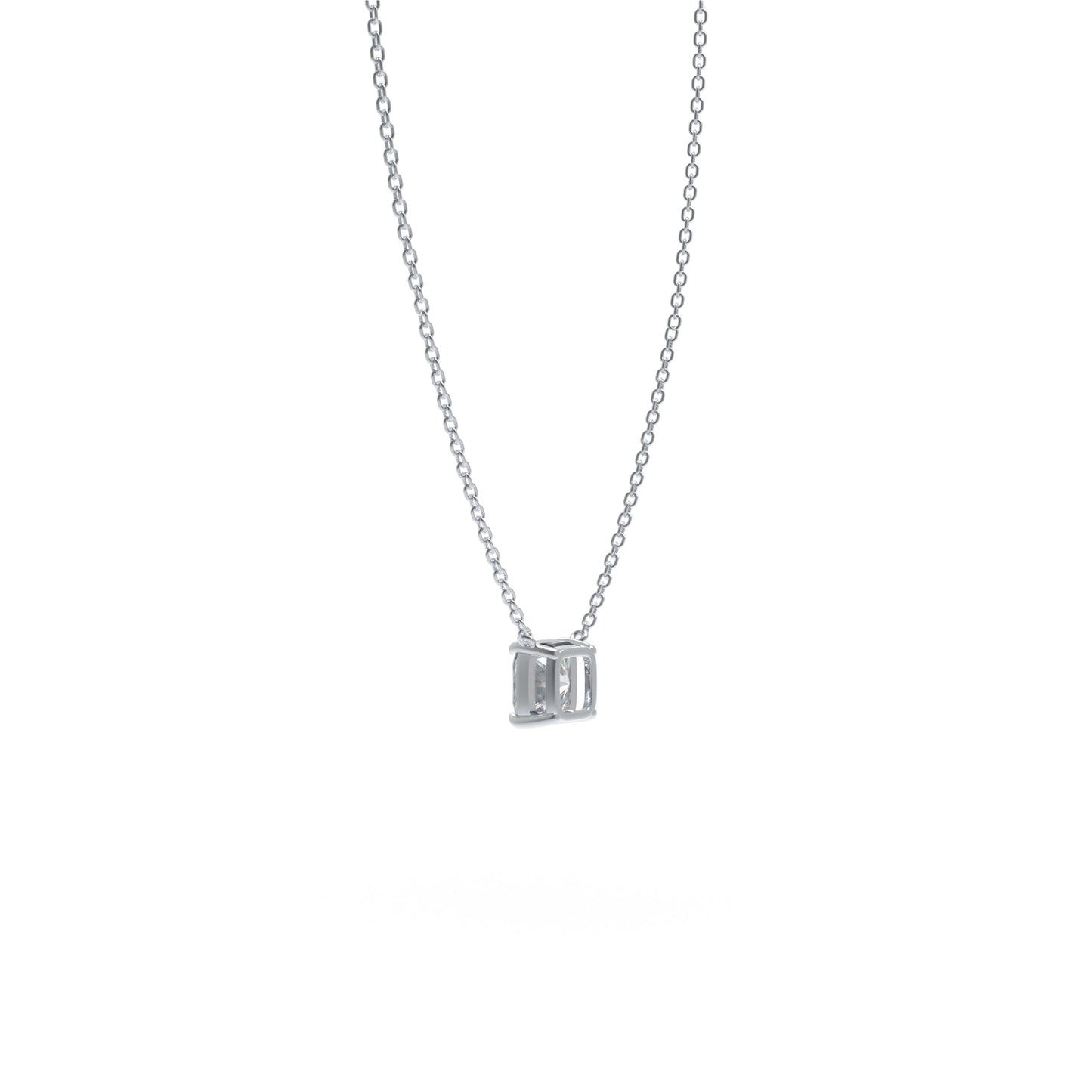 Handmade 925 Sterling Silver Cushion Cut Moissanite Pendant Necklace, Perfect Gift for Holidays and Daily Wear