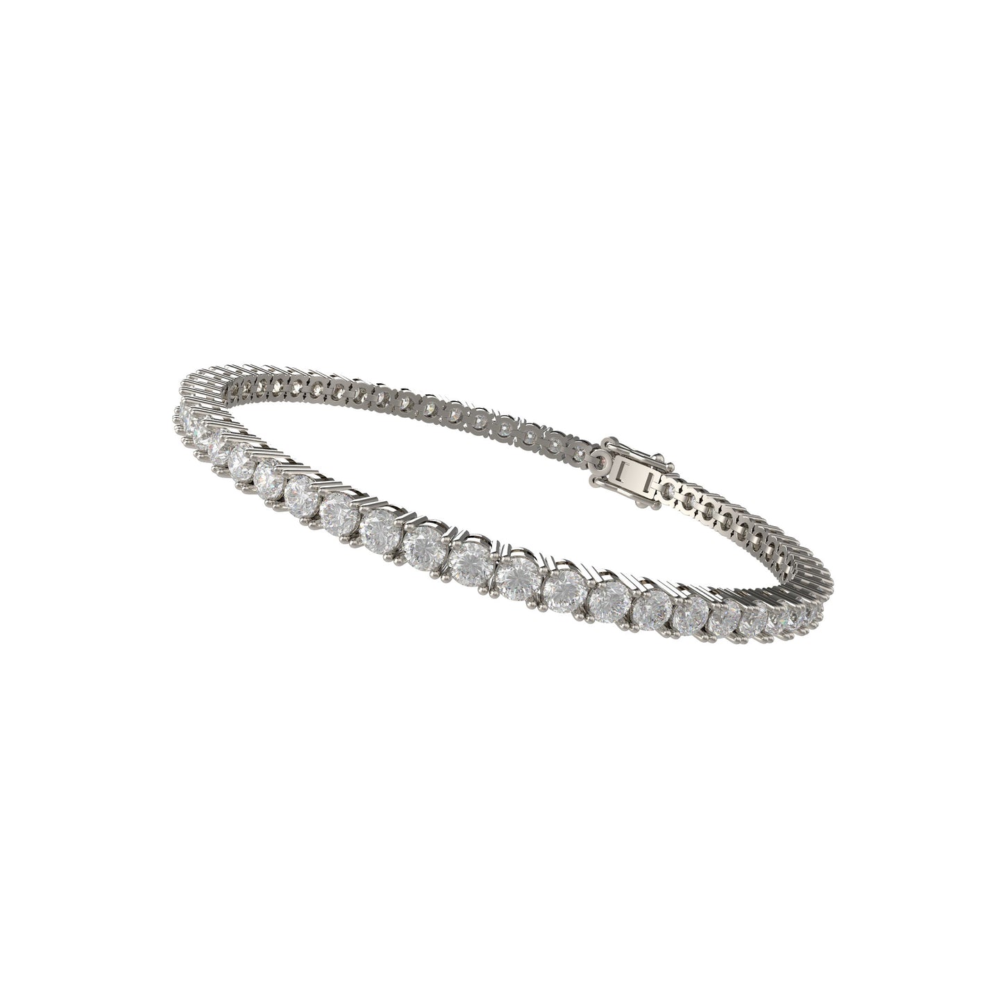Ophelia Eternity 4-10ct 14K Gold Lab-grown diamond Tennis Bracelet, 4-Prong, D-VVS2/SI1 - Free Engraving