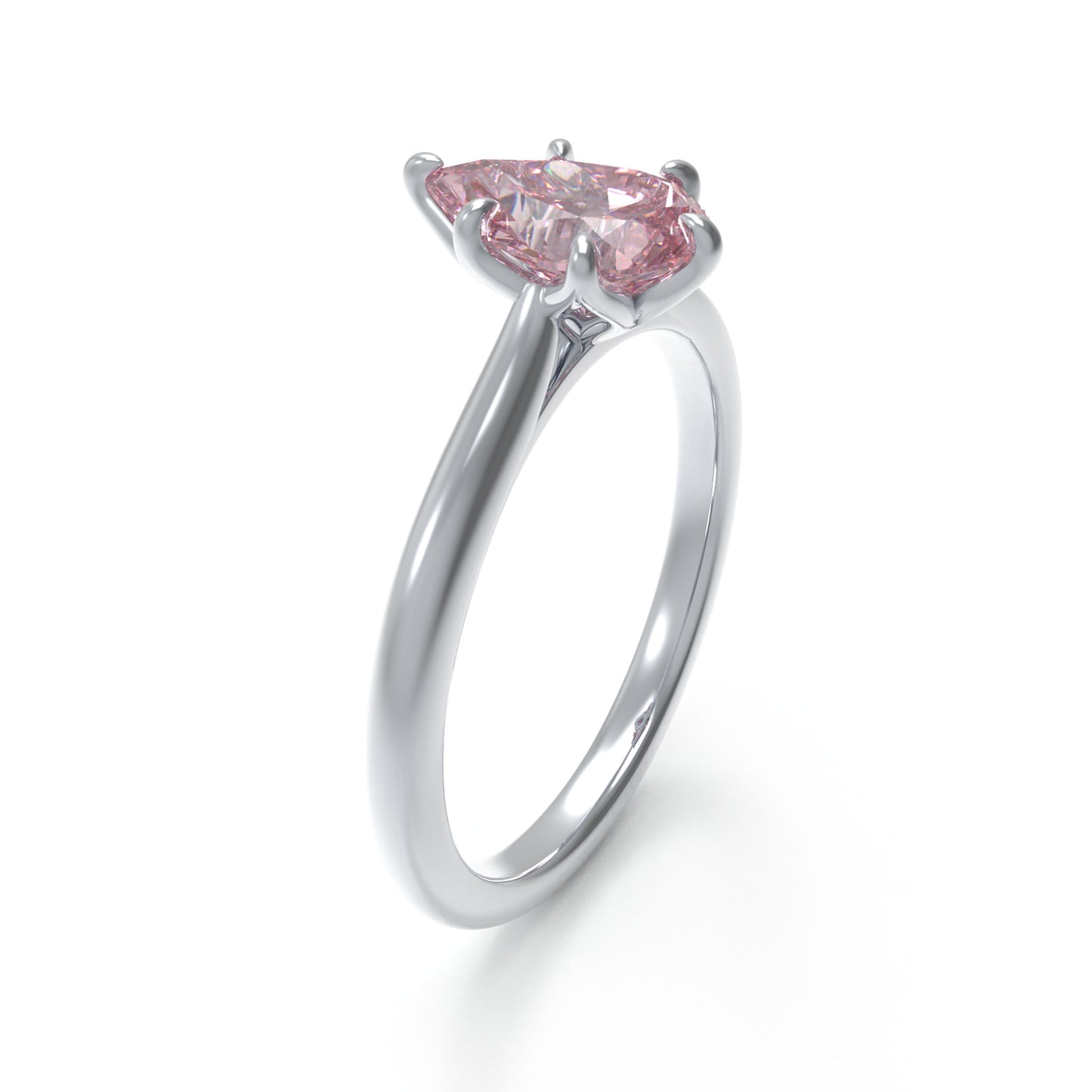 2ct Lab-grown Pink Sapphire Ring 10K/14K White Gold & 950 Platinum | Anniversary Engagement Wedding Gift