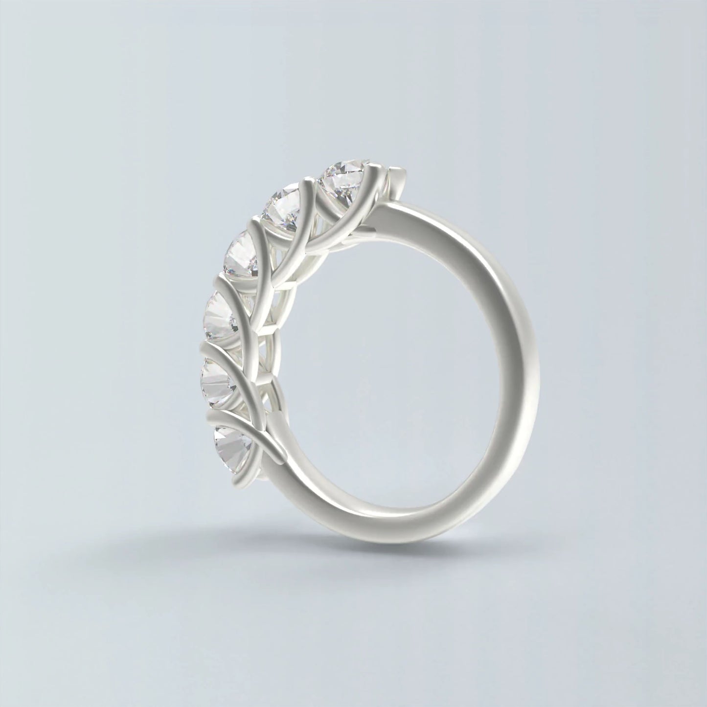 1.8ct Lab Grown Diamond Ring (6-Piece, VVS1-VVS2 D-E Color) in 10K/14K/White Gold or 950 Platinum, Proposal, Wedding & Anniversary Ring for Women