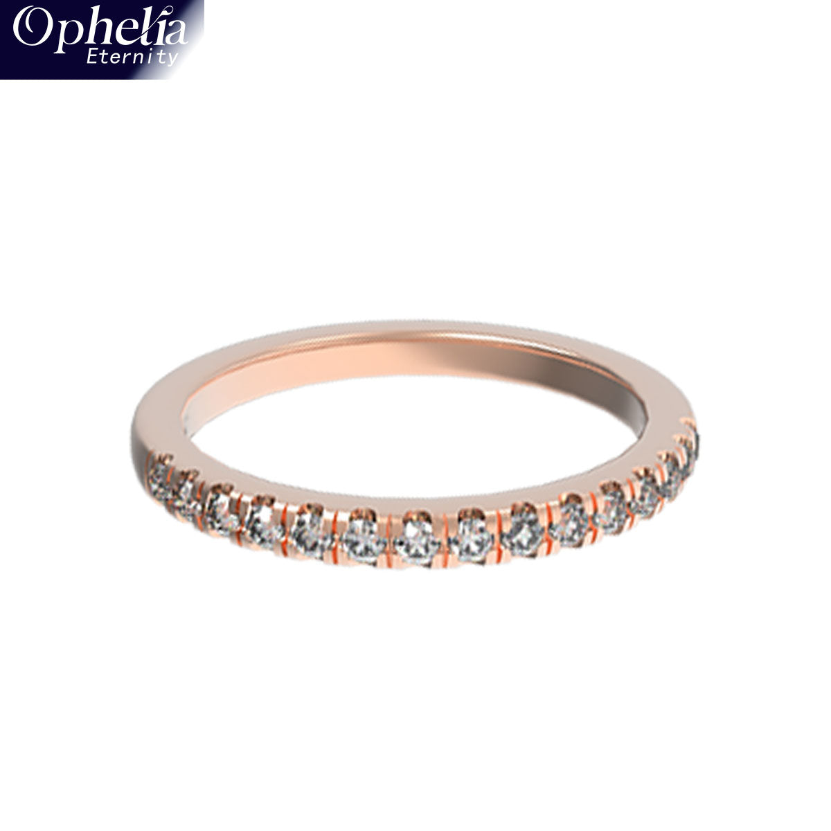 Ophelia Eternity [Multiple Materials Available] Lab - Grown Diamond Ring, Luxury Diamond - Row Ring with 9K/14K/18K Rose Gold Options