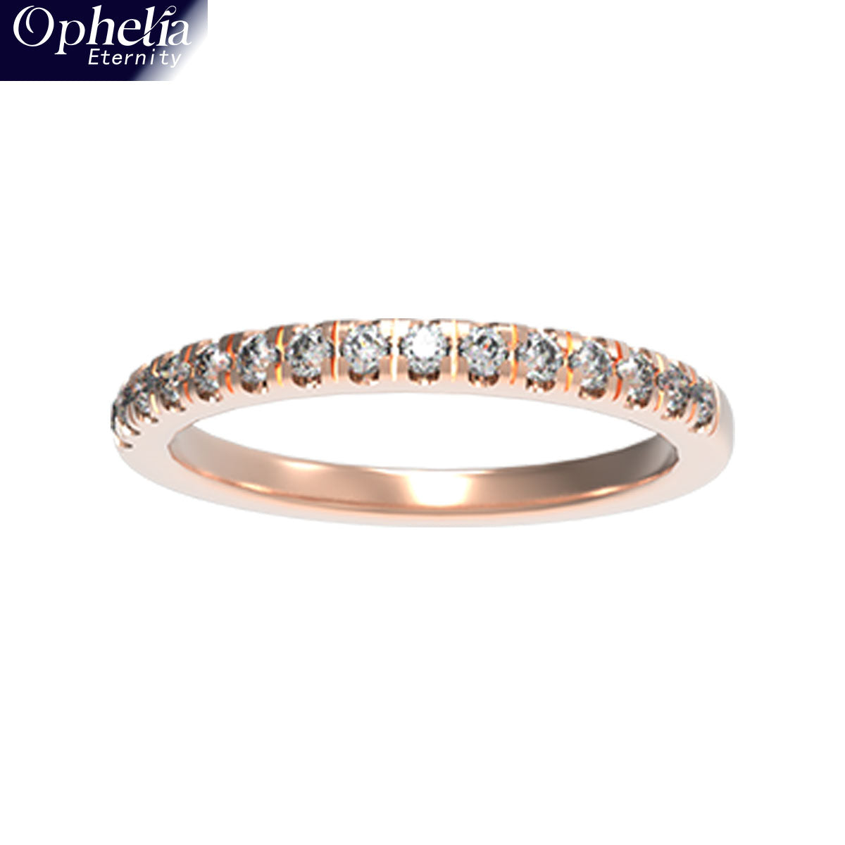 Ophelia Eternity [Multiple Materials Available] Lab - Grown Diamond Ring, Luxury Diamond - Row Ring with 9K/14K/18K Rose Gold Options