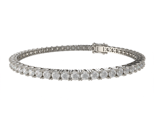 Ophelia Eternity 4-10ct 14K Gold Lab-grown diamond Tennis Bracelet, 4-Prong, D-VVS2/SI1 - Free Engraving
